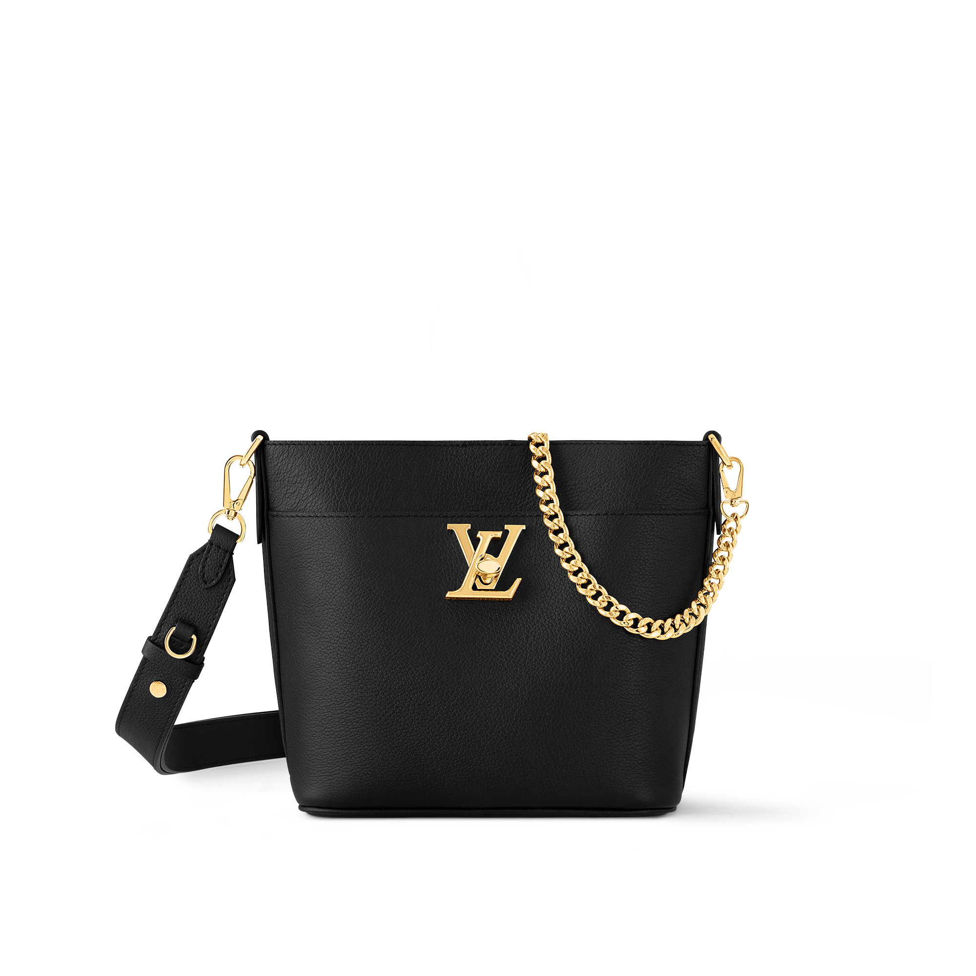 Lock and Walk Bucket Bag - Luxury Lockme Leather Black | LOUIS VUITTON